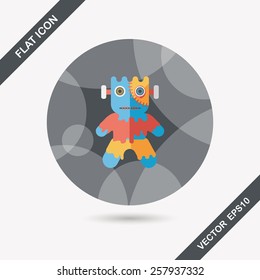 monster flat icon with long shadow,eps10