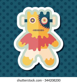 monster flat icon with long shadow,eps10