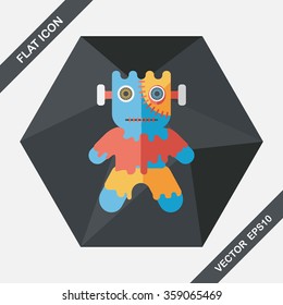 monster flat icon with long shadow,eps10