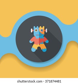 monster flat icon with long shadow,eps10