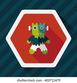 monster flat icon with long shadow,eps10