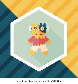 monster flat icon with long shadow,eps10
