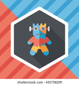 monster flat icon with long shadow,eps10