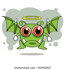 Monster fly cartoon vector 10
