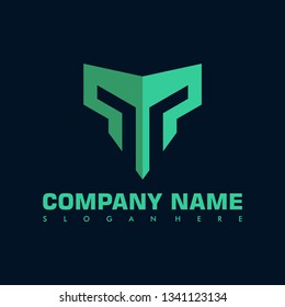 monster fox letter M vector logo