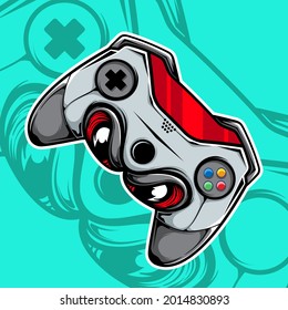 MONSTER GAME JOYSTICK VECTOR ILLUSTRATION