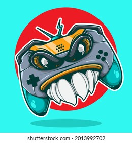 MONSTER GAMPE PAD JOYSTICK ILLUSTRATION