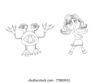monster and girl