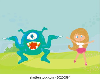 monster and girl