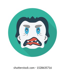 monster glypg flat vector icon