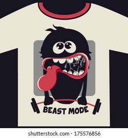 monster graphic design for t-shirt