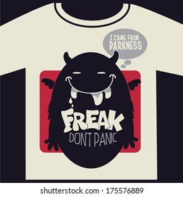 monster graphic design for t-shirt