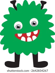 Monstro na cor verde muito bonito