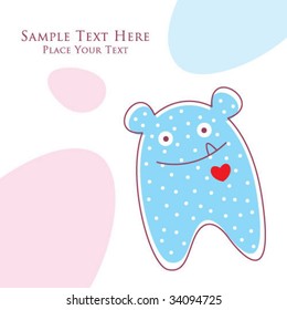 monster greeting card