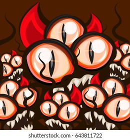 monster Halloween eyes