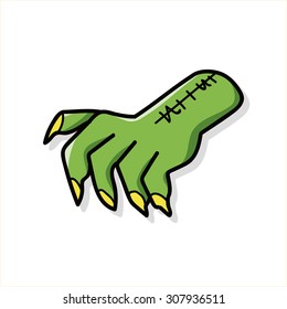 monster hand doodle