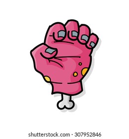 monster hand doodle