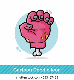 monster hand doodle