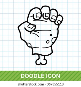 monster hand doodle