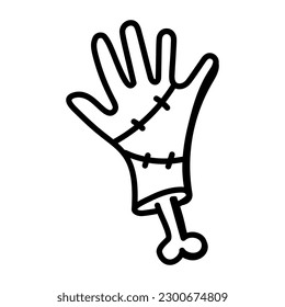 Monster hand doodle icon is easy to use and download 