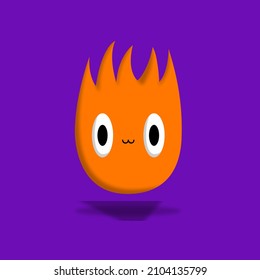 a monster with a happy expression