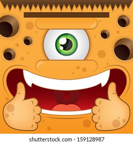 Monster happy face