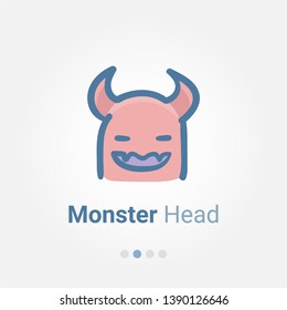 Monster Head avatar vector icon
