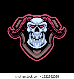 monster head esport logo vector
