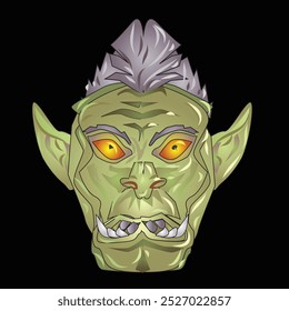 Monster Head Mask Vector Illustration
