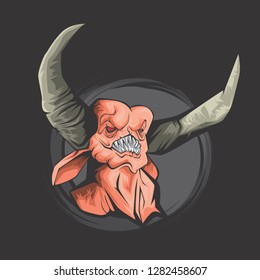 monster head vector