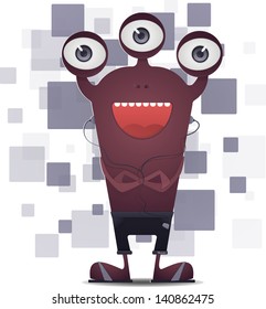Monster with headphones