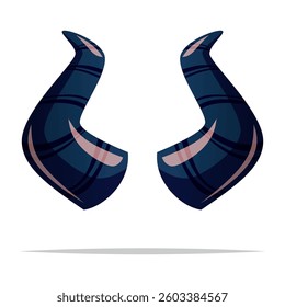 Monster horns vector isolated illustration