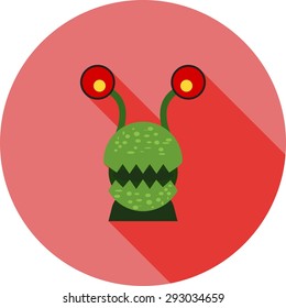 Monster, horror, cartoon icon vector image.Can also be used for halloween, celebration, observances & holidays. Suitable for mobile apps, web apps and print media.