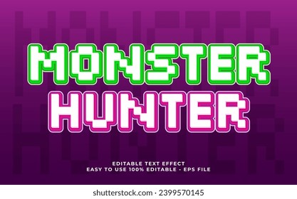 monster hunter 3d text effect, editable text for template headline