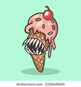 monster ice cream good for tees design