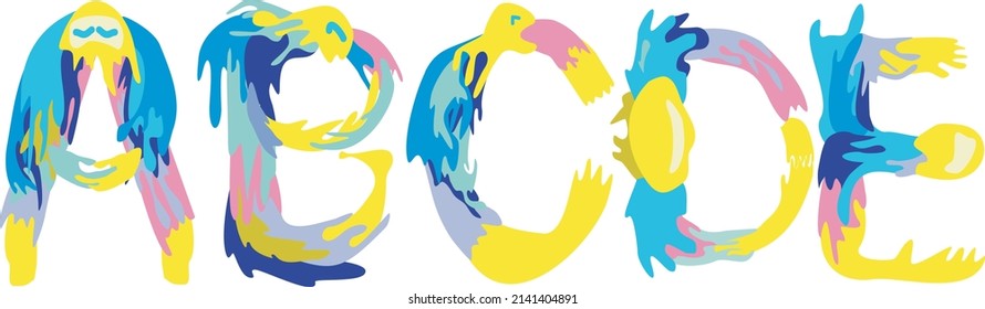 Monster Ice cream hand drawing font.