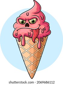 monster Ice cream vector illustration