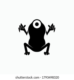 Monster Icon. Bad Character Symbol - Vector.