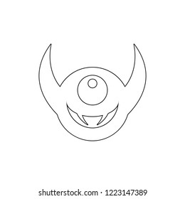monster icon. Element of horrible creatures for mobile concept and web apps illustration. Thin line icon for website design and development, app development