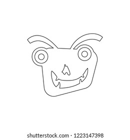monster icon. Element of horrible creatures for mobile concept and web apps illustration. Thin line icon for website design and development, app development