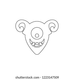 monster icon. Element of horrible creatures for mobile concept and web apps illustration. Thin line icon for website design and development, app development