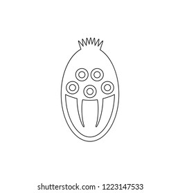 monster icon. Element of horrible creatures for mobile concept and web apps illustration. Thin line icon for website design and development, app development