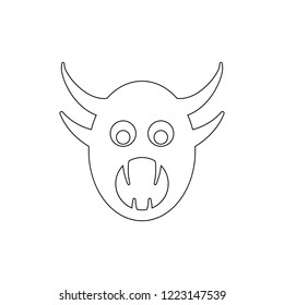 monster icon. Element of horrible creatures for mobile concept and web apps illustration. Thin line icon for website design and development, app development