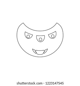 monster icon. Element of horrible creatures for mobile concept and web apps illustration. Thin line icon for website design and development, app development