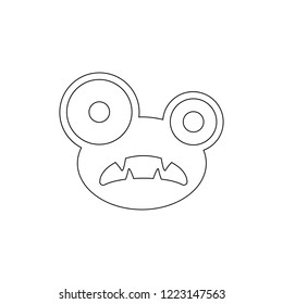 monster icon. Element of horrible creatures for mobile concept and web apps illustration. Thin line icon for website design and development, app development