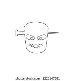 monster icon. Element of horrible creatures for mobile concept and web apps illustration. Thin line icon for website design and development, app development