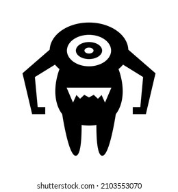 Monster icon isolated on white background