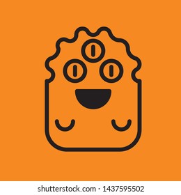 monster icon linear vector download