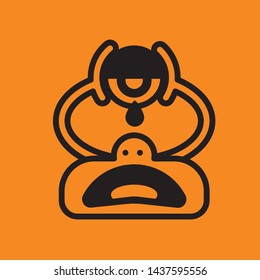monster icon linear vector download