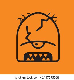 monster icon linear vector download